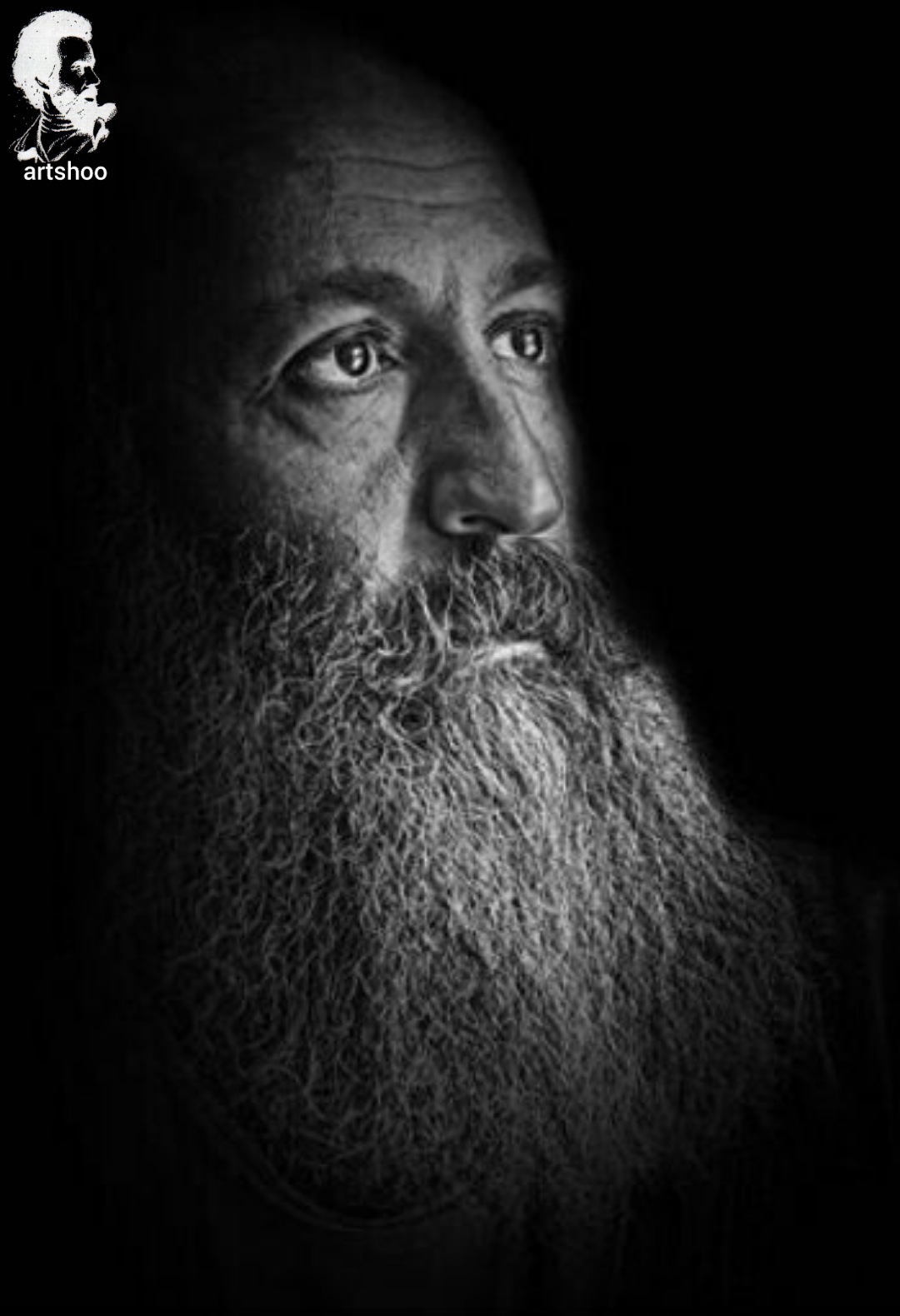 مدل پرتره سیاه قلم